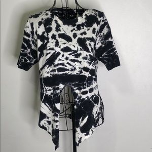 Tie dye cropped tee